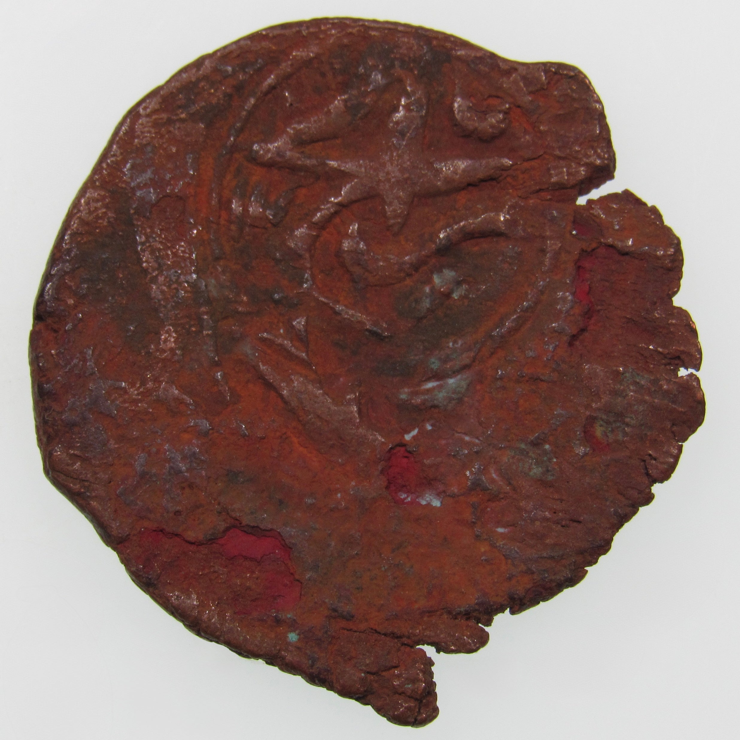 AFGHANISTAN. Civic Copper Falus (3.10 g.). Herat, AH1227 (1812). C/M "Rayij" (Current). KM-44. A-3235.