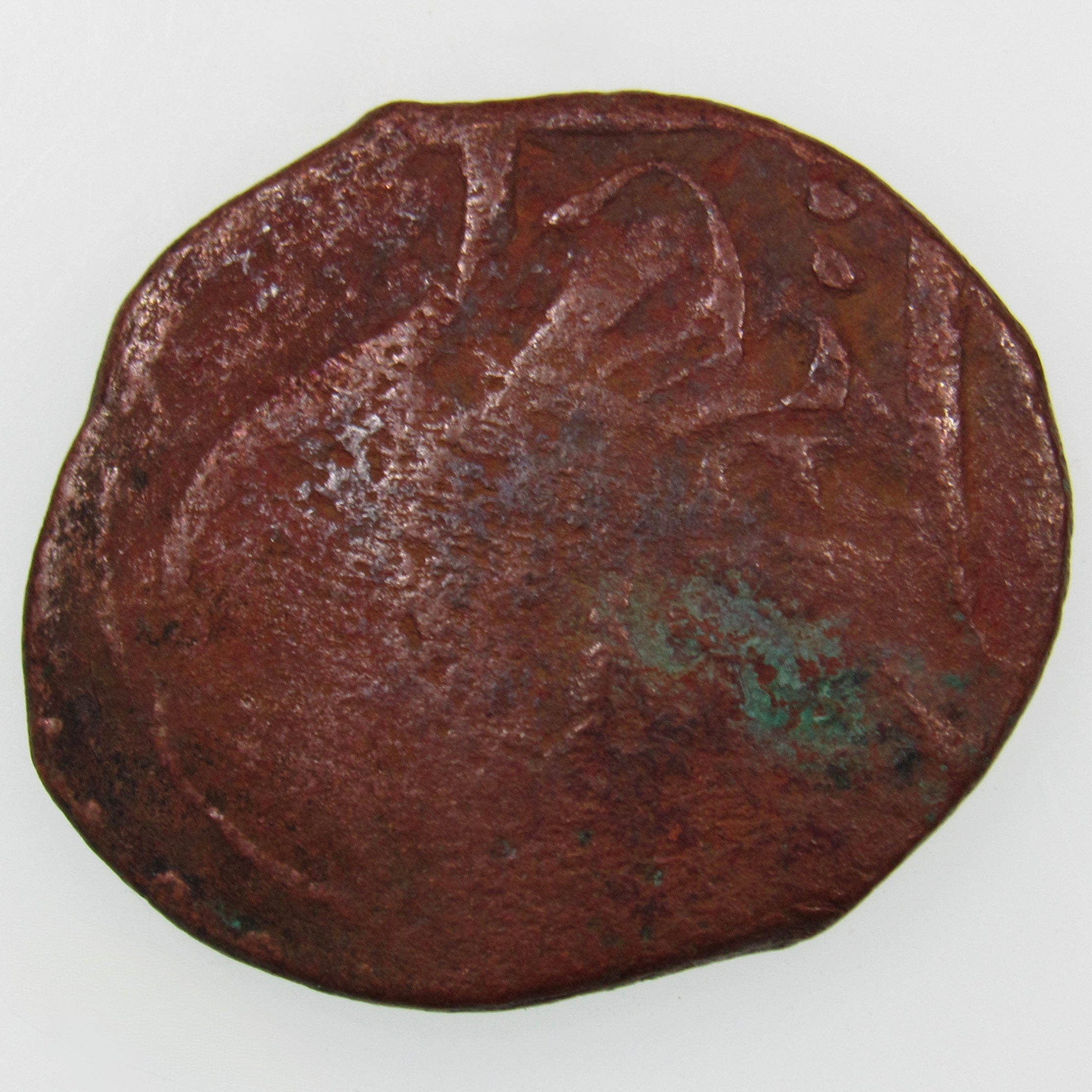 AFGHANISTAN. Civic Copper Falus (4.08 g.). Herat, AH1227 (1812). C/M "Rayij" (Current). KM-44. A-3235.