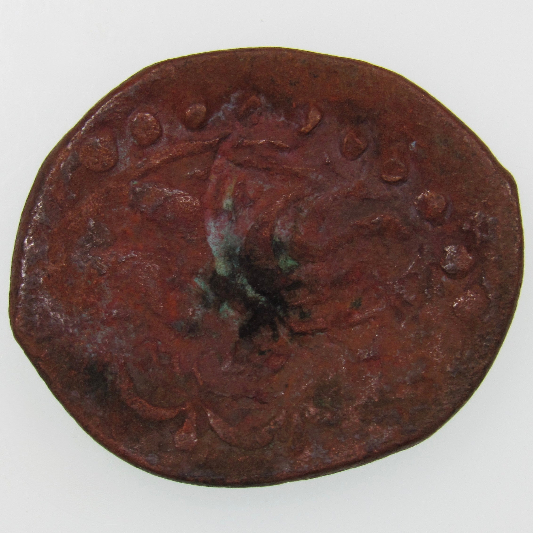 AFGHANISTAN. Civic Copper Falus (3.92 g.). Herat, AH1227 (1812). C/M "Rayij" (Current). KM-44. A-3235.