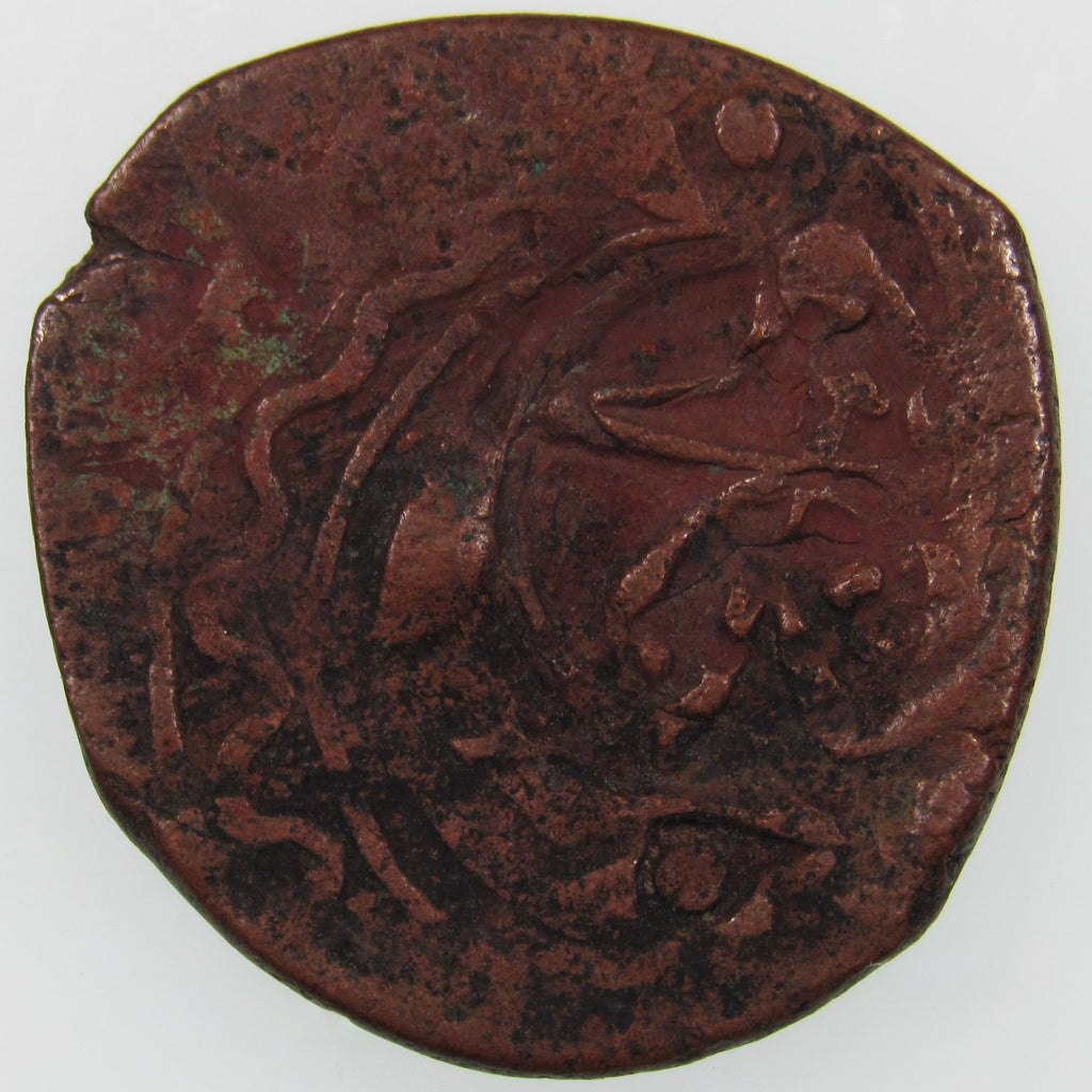 AFGHANISTAN. Civic Copper Falus (4.29 g.). Herat, AH1227 (1812). C/M "Rayij" (Current). KM-44. A-3235.