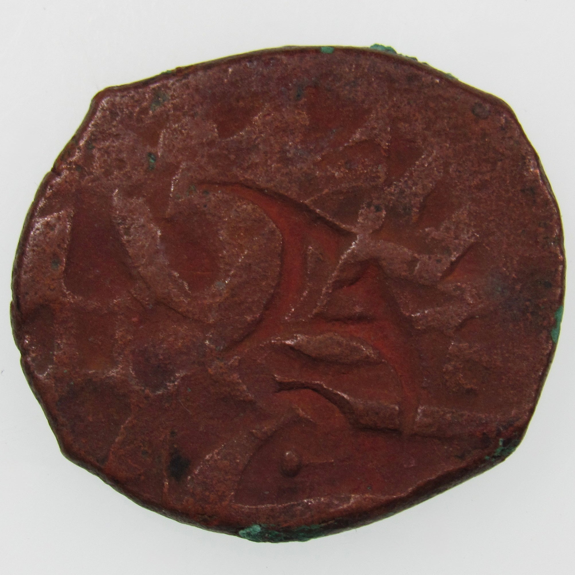 AFGHANISTAN. Civic Copper Falus (4.38 g.). Herat, AH1227 (1812). C/M "Rayij" (Current). KM-44. A-3235.