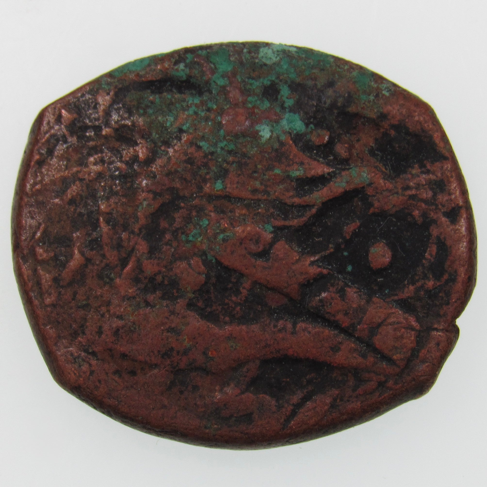 AFGHANISTAN. Civic Copper Falus (4.28 g.). Herat, AH1227 (1812). C/M "Rayij" (Current). KM-44. A-3235.