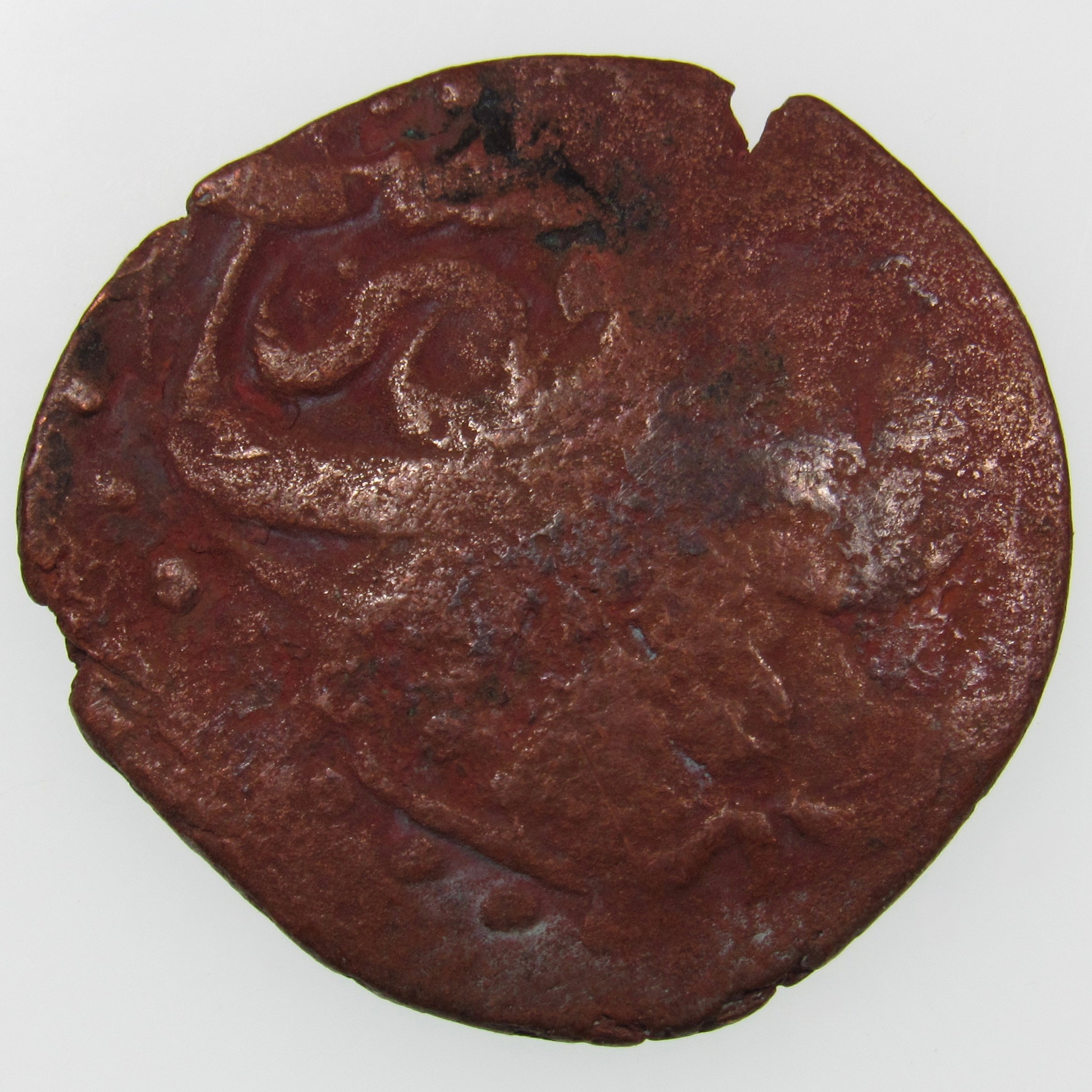 AFGHANISTAN. Civic Copper Falus (3.58 g.). Herat, AH1227 (1812). C/M "Rayij" (Current). KM-44. A-3235.