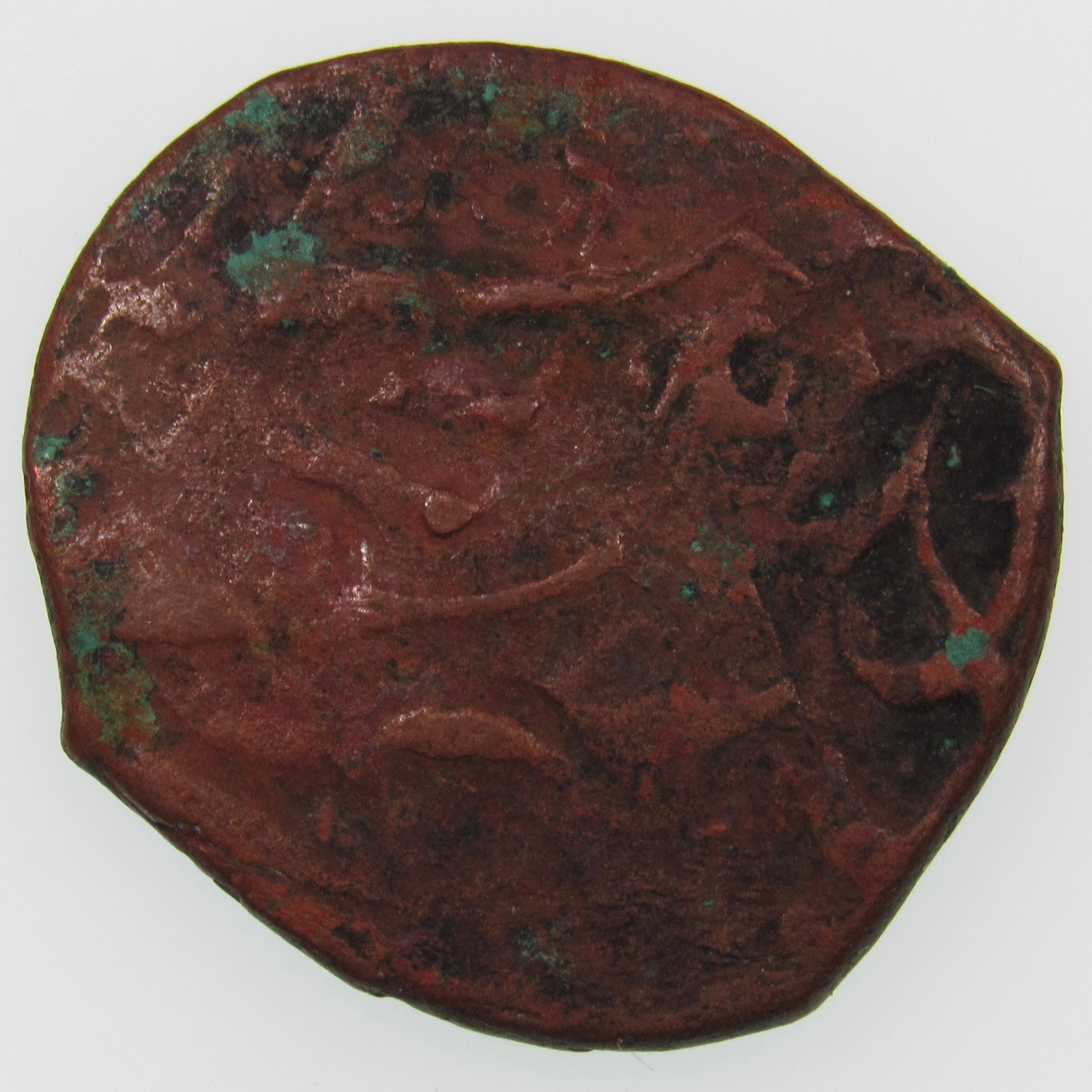 AFGHANISTAN. Civic Copper Falus (4.22 g.). Herat, AH1227 (1812). C/M "Rayij" (Current). KM-44. A-3235.