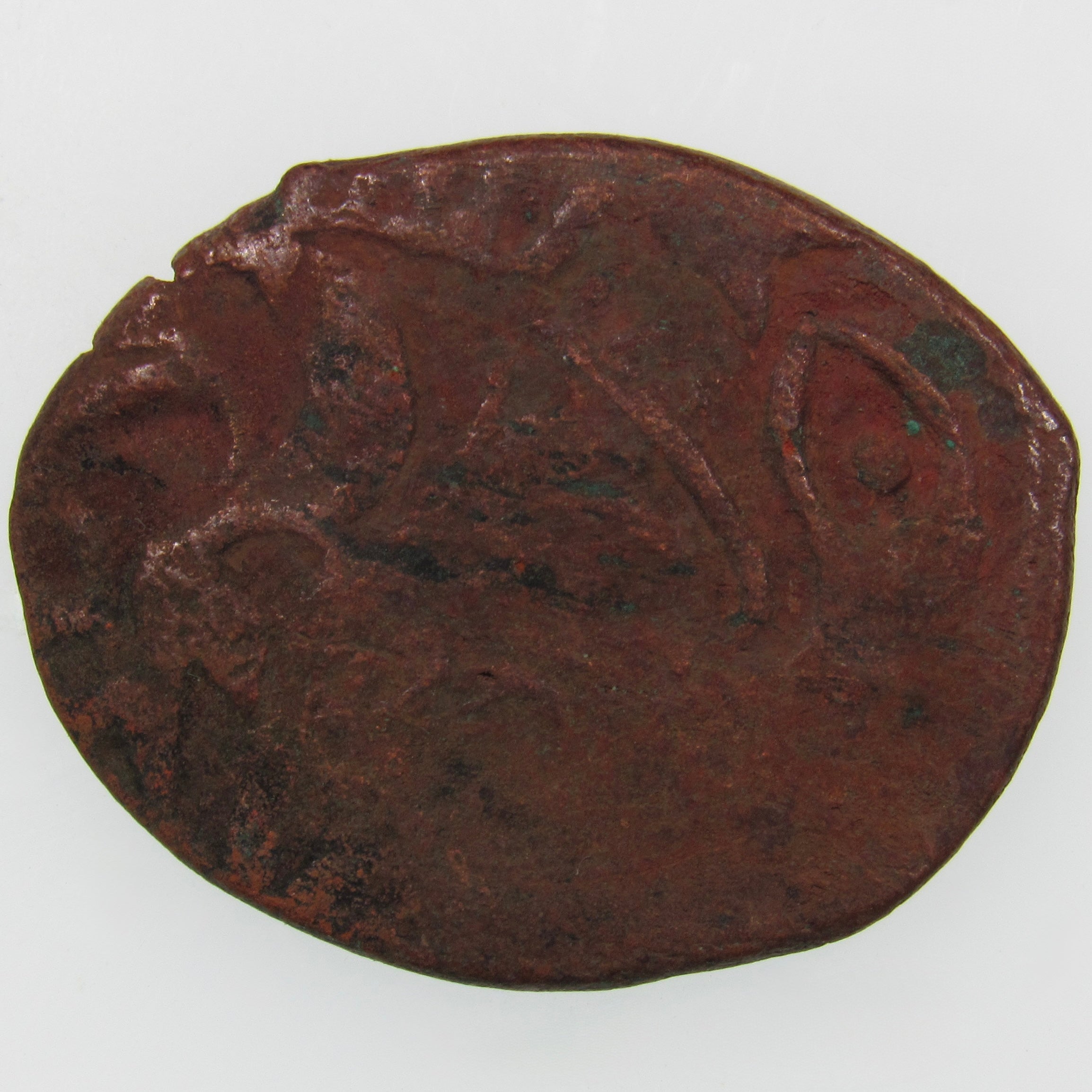 AFGHANISTAN. Civic Copper Falus (3.80 g.). Herat, AH1227 (1812). C/M "Rayij" (Current). KM-44. A-3235.
