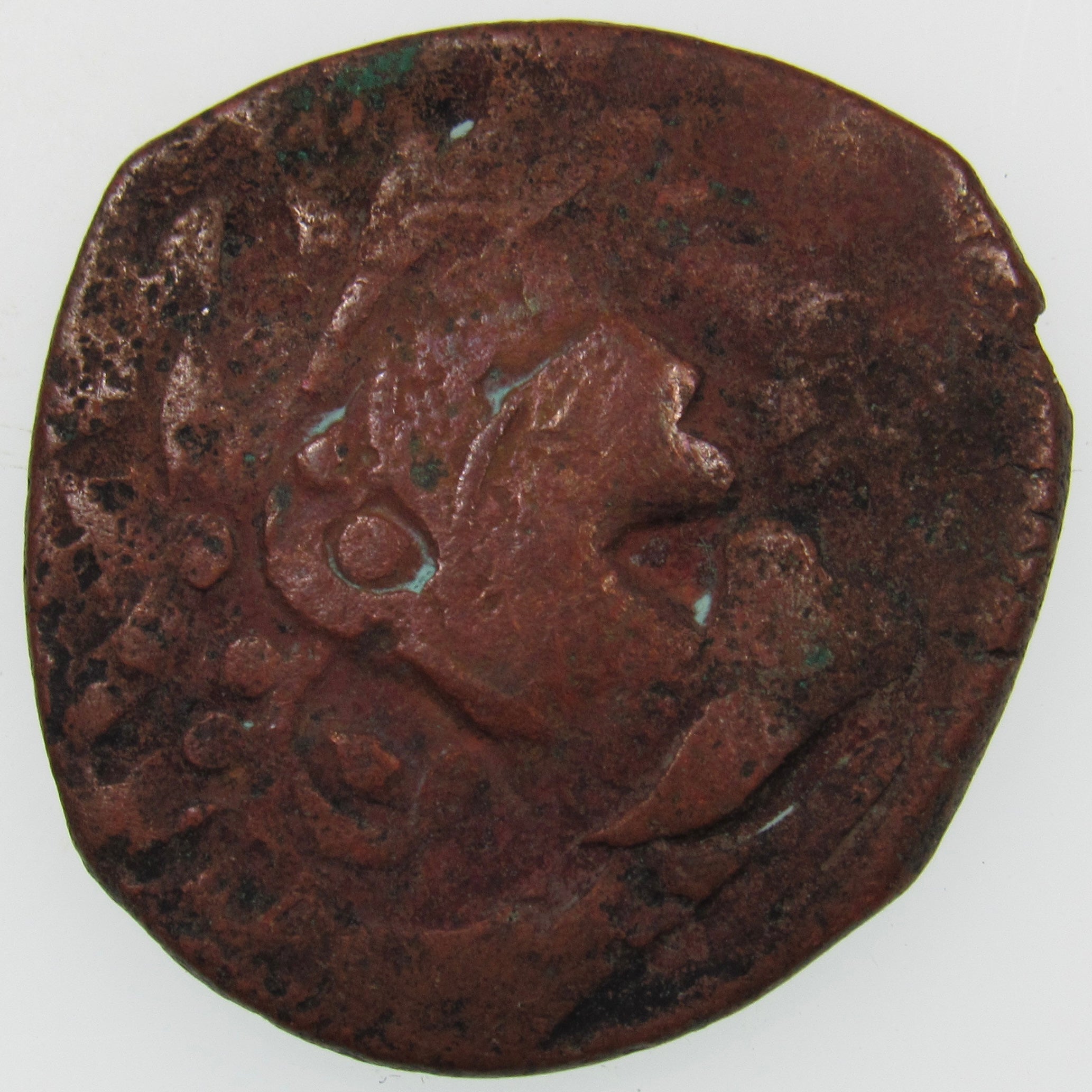 AFGHANISTAN. Civic Copper Falus (4.29 g.). Herat, AH1227 (1812). C/M "Rayij" (Current). KM-44. A-3235.