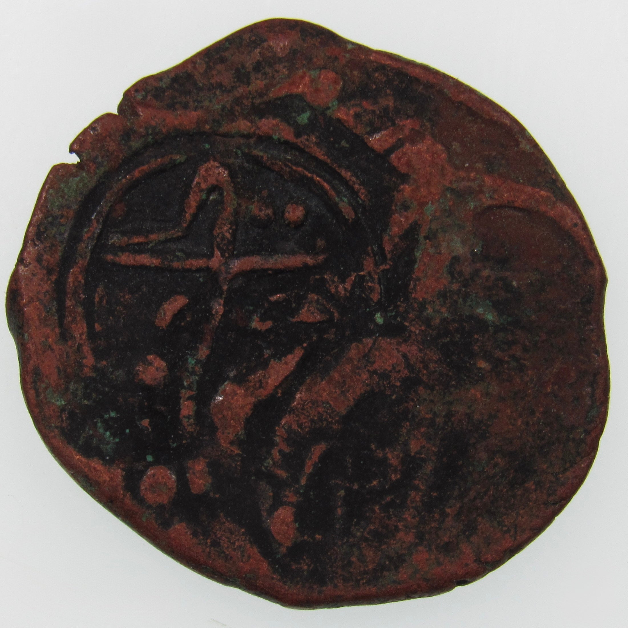 AFGHANISTAN. Civic Copper Falus (4.05 g.). Herat, AH1227 (1812). C/M "Rayij" (Current). KM-44. A-3235.