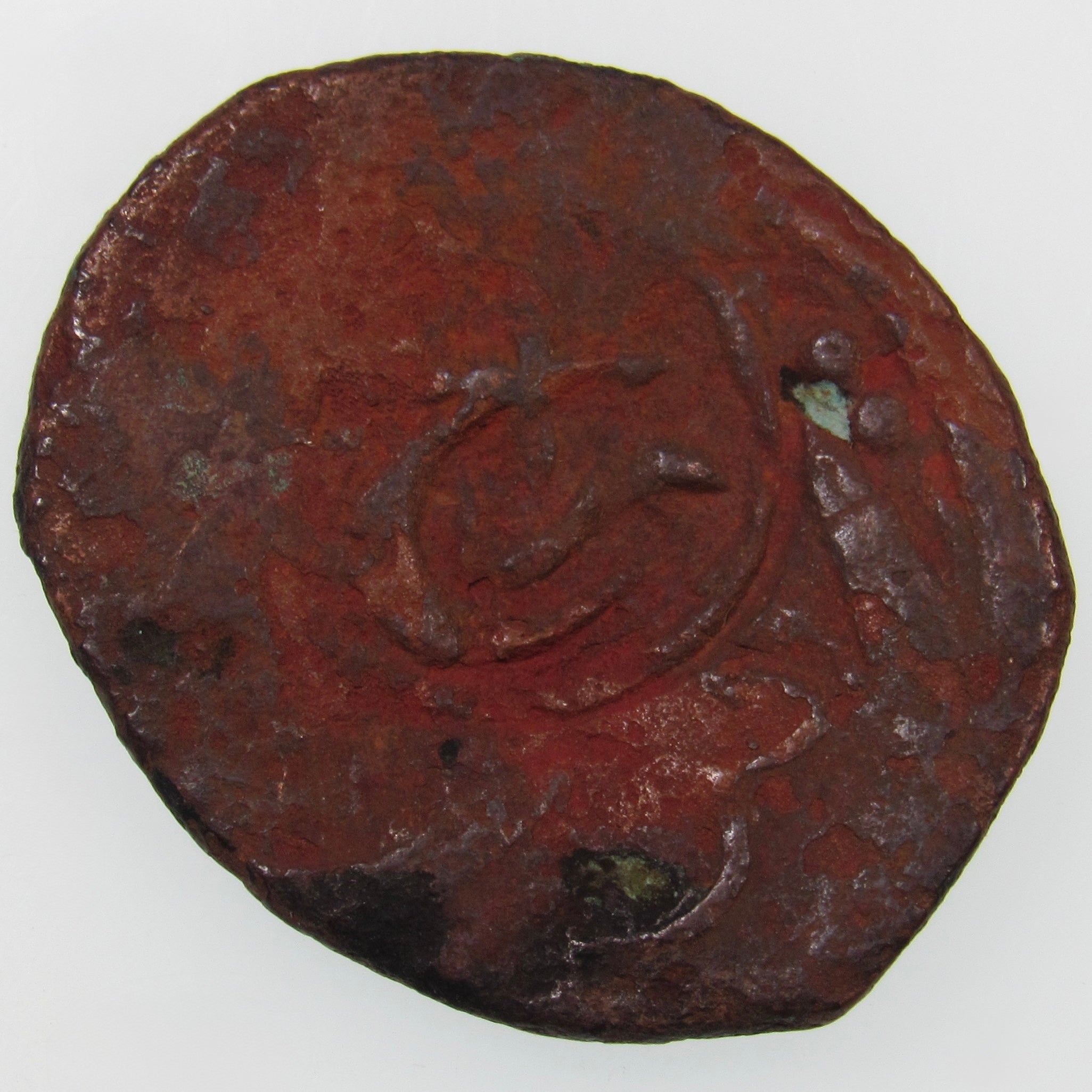 AFGHANISTAN. Civic Copper Falus (3.86 g.). Herat, AH1227 (1812). C/M "Rayij" (Current). KM-44. A-3235.