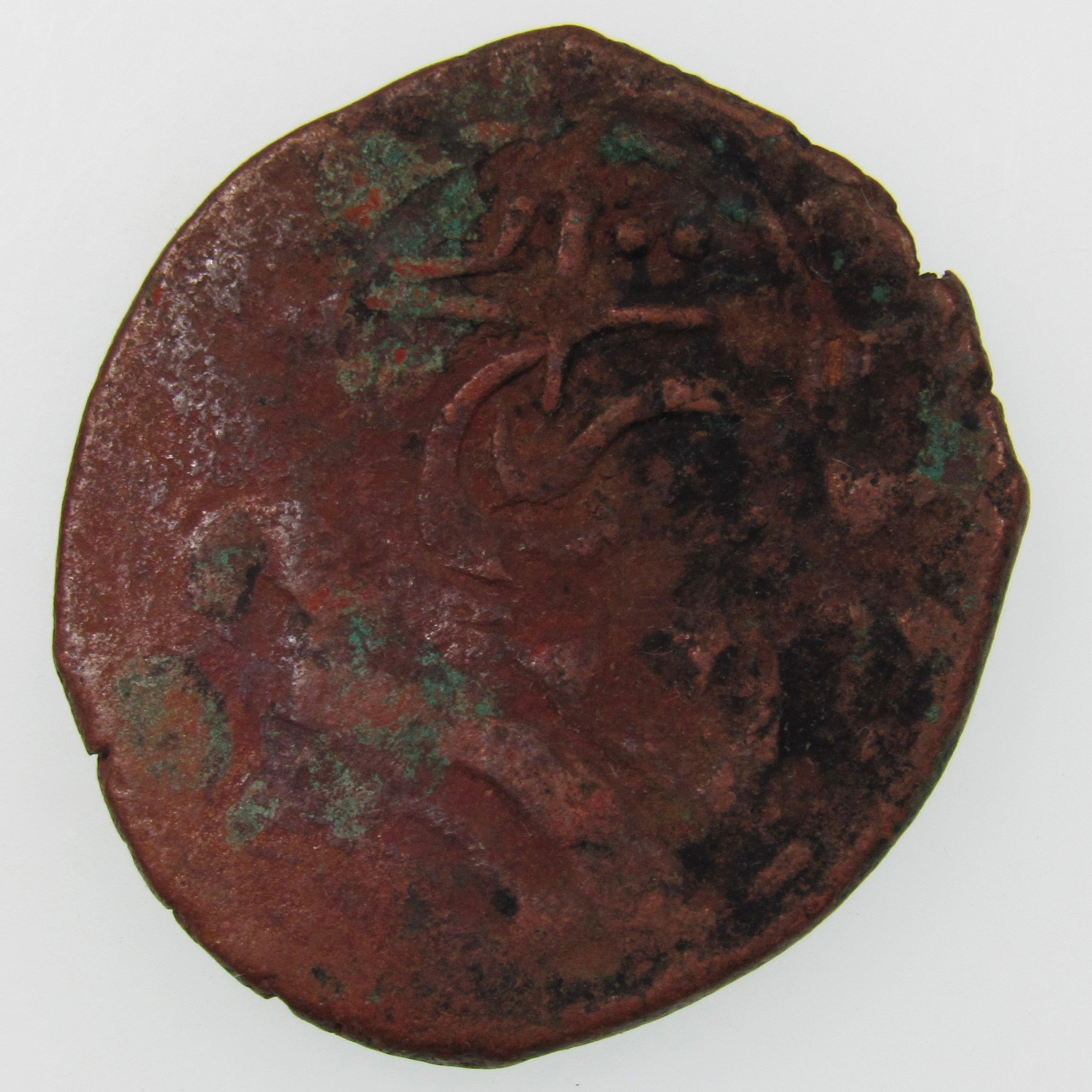 AFGHANISTAN. Civic Copper Falus (3.84 g.). Herat, AH1227 (1812). C/M "Rayij" (Current). KM-44. A-3235.