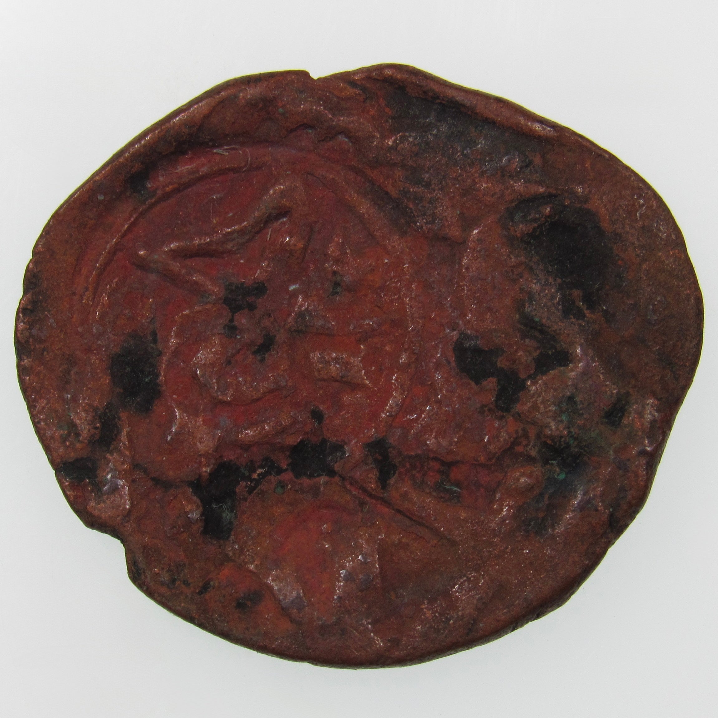 AFGHANISTAN. Civic Copper Falus (3.61 g.). Herat, AH1227 (1812). C/M "Rayij" (Current). KM-44. A-3235.