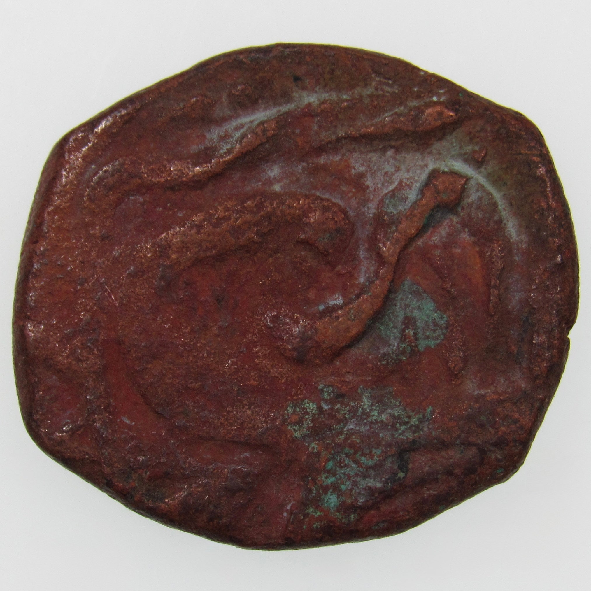 AFGHANISTAN. Civic Copper Falus (3.85 g.). Herat, AH1227 (1812). C/M "Rayij" (Current). KM-44. A-3235.