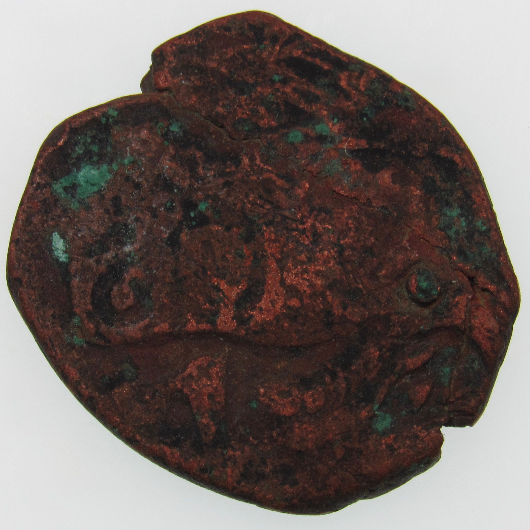 AFGHANISTAN. Civic Copper Falus (4.00 g.). Herat, AH1227 (1812). C/M "Rayij" (Current). KM-44. A-3235.