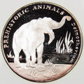AFGHANISTAN. INO Democratic Republic. Silver 500 Afghanis. Havana, 1993. "Deinotherium." Proof. Toned. KM-1020. Schön-126.