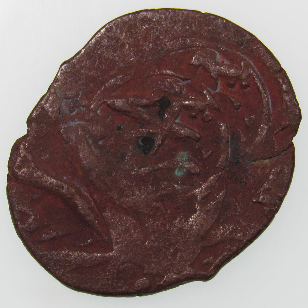 AFGHANISTAN. Civic Copper Falus (2.94 g.). Herat, AH1227 (1812). C/M "Rayij" (Current). KM-44. A-3235.