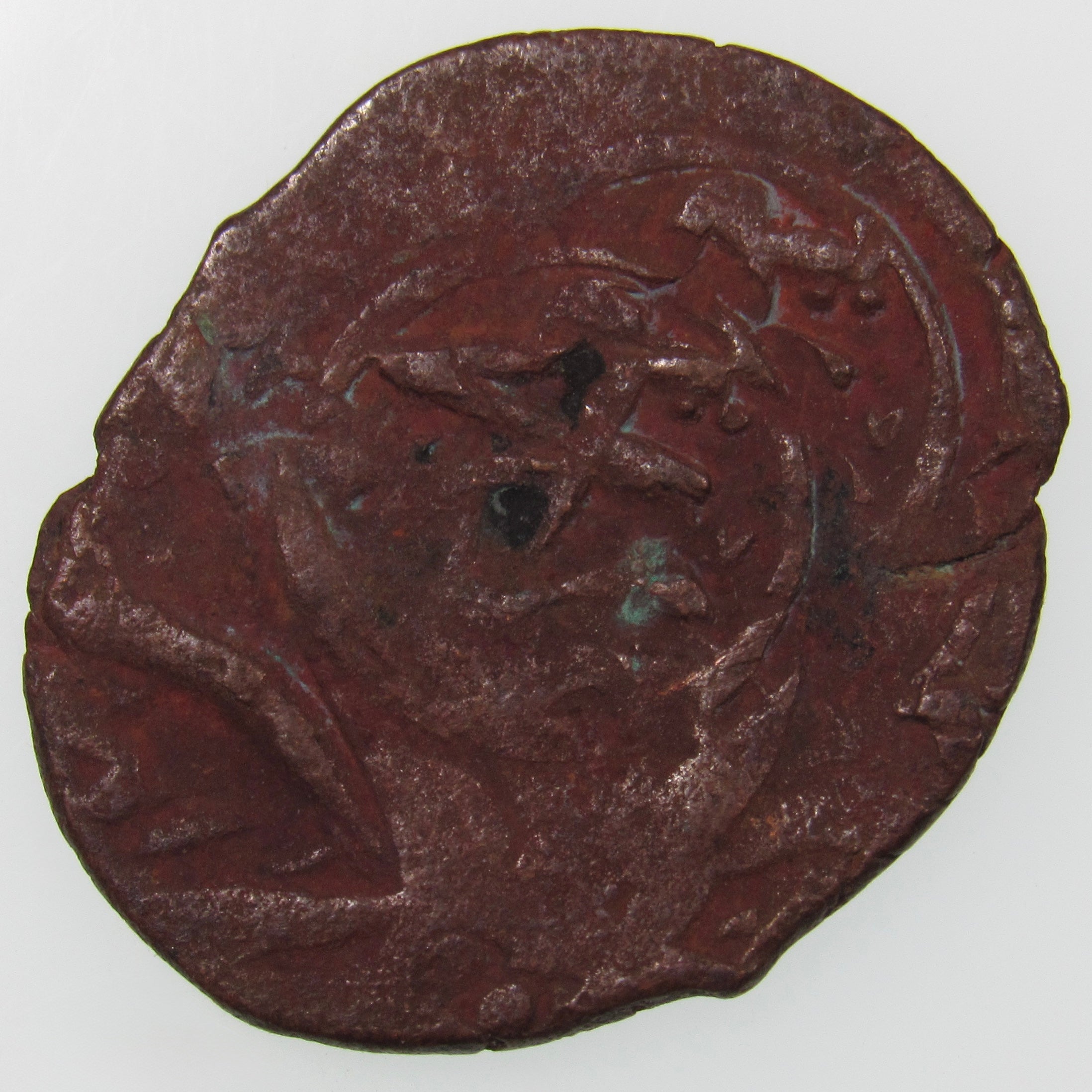 AFGHANISTAN. Civic Copper Falus (2.94 g.). Herat, AH1227 (1812). C/M "Rayij" (Current). KM-44. A-3235.