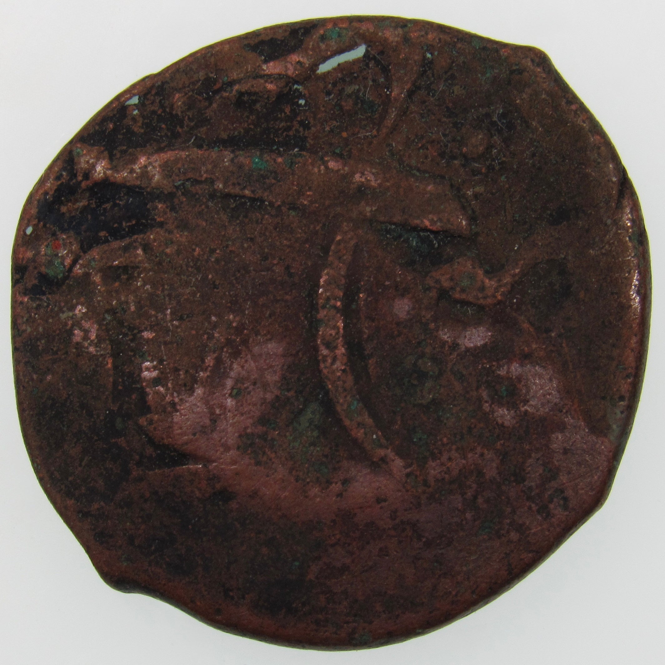 AFGHANISTAN. Civic Copper Falus (4.28 g.). Herat, AH1227 (1812). C/M "Rayij" (Current). KM-44. A-3235.