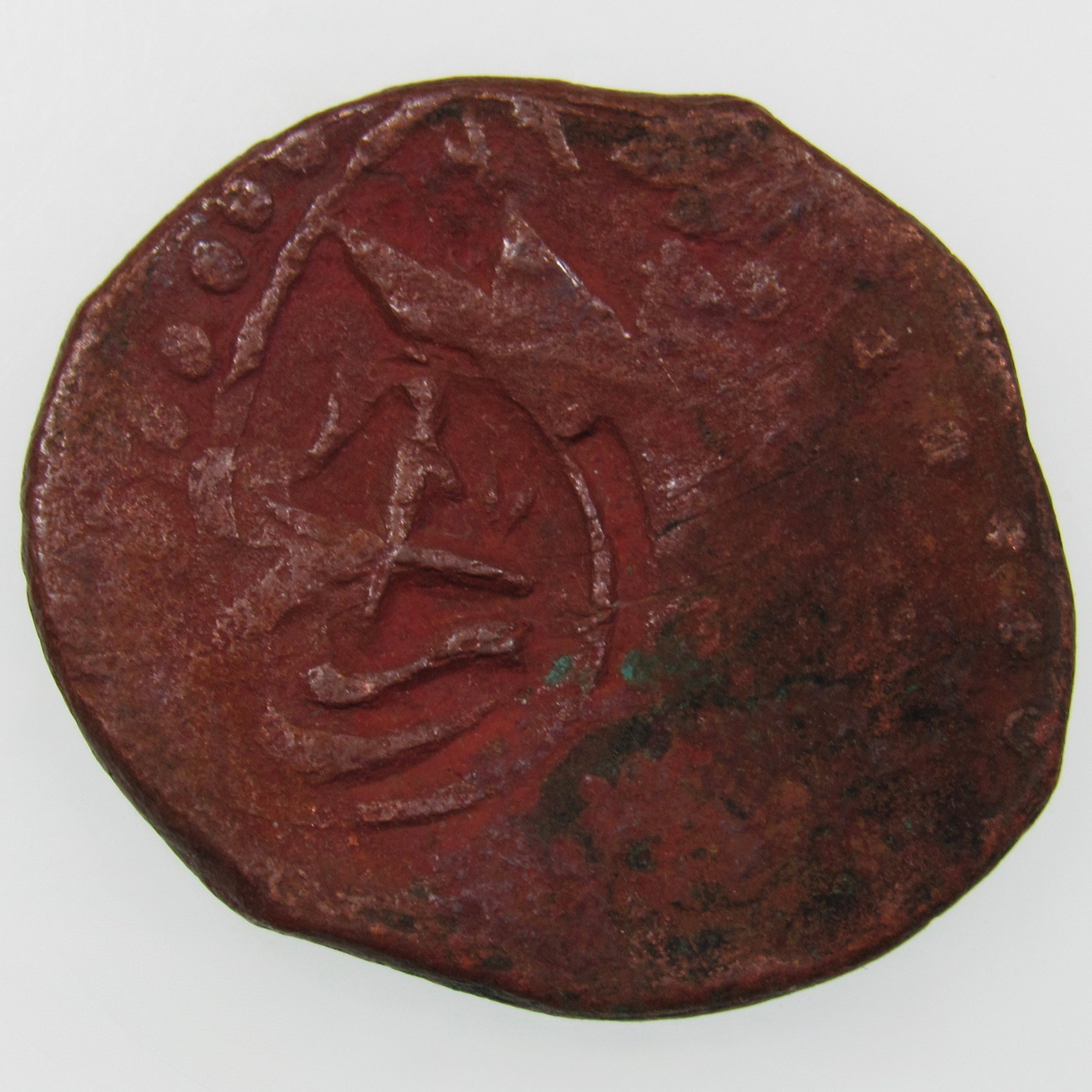 AFGHANISTAN. Civic Copper Falus (4.08 g.). Herat, AH1227 (1812). C/M "Rayij" (Current). KM-44. A-3235.