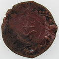 AFGHANISTAN. Civic Copper Falus (4.22 g.). Herat, AH1227 (1812). C/M "Rayij" (Current). KM-44. A-3235.